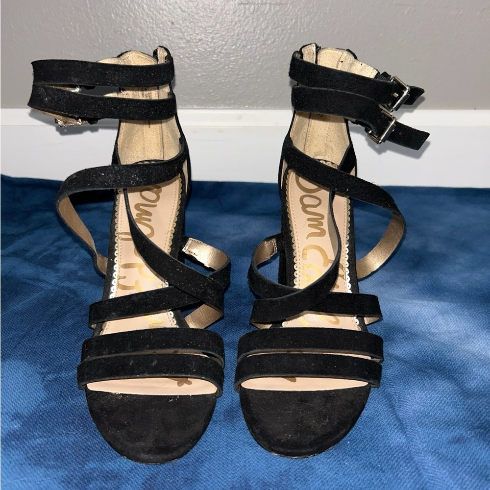 Sam Edelman Black Strappy Heels